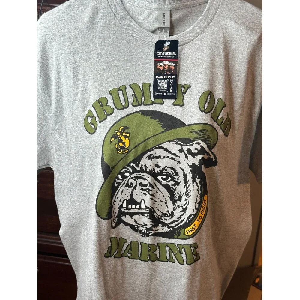 Grumpy Old Marine USMC Tee Shirt Gift Retirement Large Military Chesty Puller - Picture 5 of 7